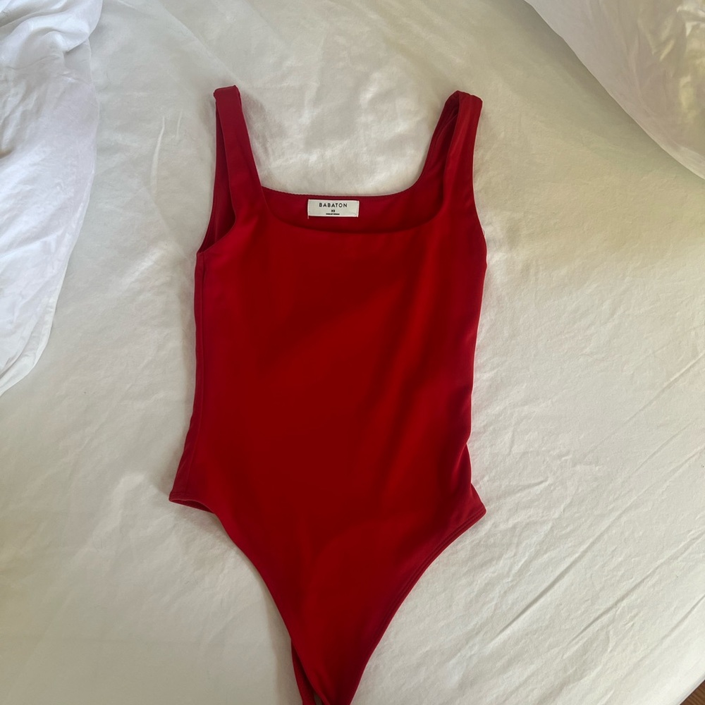 Aritzia babaton contour red bodysuit